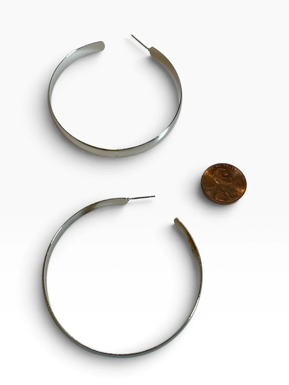 🍭5 for $20🍭 Silver Tone Hoop Stud Earrings CC X